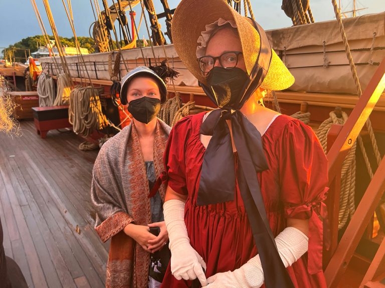 Tall Ship Niagara Reception Reenactors in costume